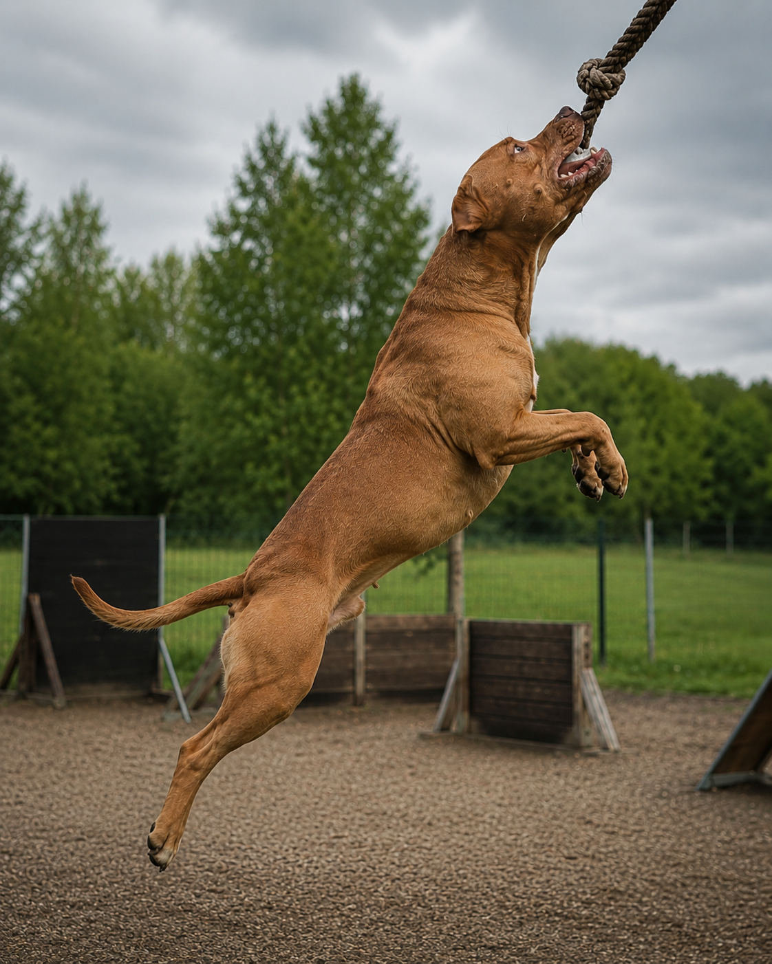 Kraftvoller American Staffordshire im Sprint